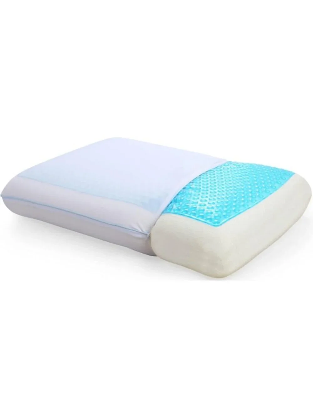 Cooling Gel Memory Foam Pillow - Ergonomic Design for Hot Sleepers, Pressure